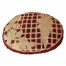 Coussin ovale broderie
