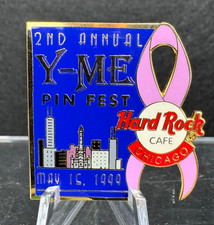 Hard Rock Cafe Pin Fest Y-Me PROTOTYPE B 10/10 Breast Cancer Pink Ribbon Chicago