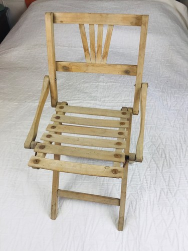 Ancienne chaise pliante - , enfant
