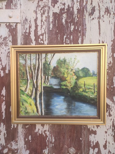 Ancien tableau huile sur toile - tableau,