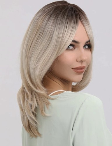 Perruque synthétique blonde - perruque,