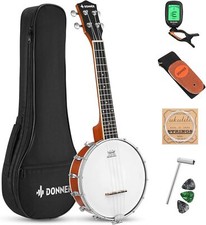 ? Donner DBU-200 Banjolele 4 String Banjo Ukulele 23 Inch Sapele With Gig Bag