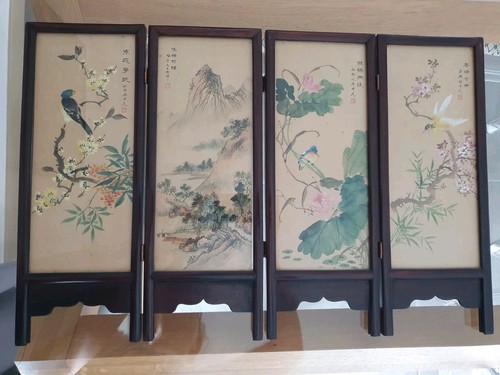 Paravent bois verre - paravent, en