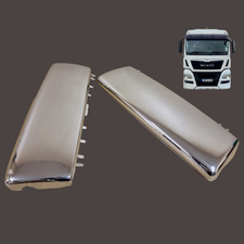 2 x cache rétroviseur chromé