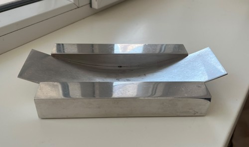 Steel aluminum ashtray - &, empty