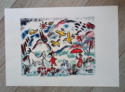 Tableau huile signé - becoke, de