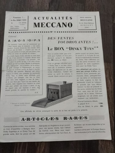 Publicité jouet meccano - publicité,