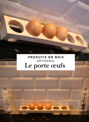 Porte œuf bois massif - en,