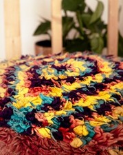 Pouf Kilim amazigh marocain , Pouf de sol, Marocain vintage, Coussin de méditati