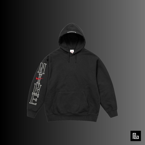 Nike supreme hoodie black - x,