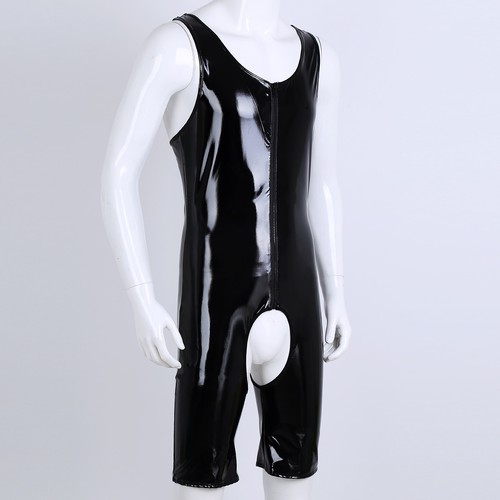 Men leather sleeveless - leather,