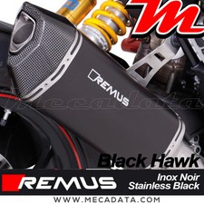 Silencieux échappement Remus Black Hawk sans cat Ducati Hypermotard 939 SP 2016