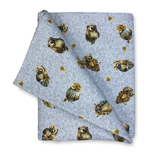Coton tablecloth owls - tablecloth, hiboux