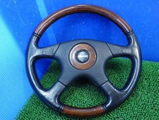 Pas de gonfleur B rare poignée de volant à grain combiné bois Momo cuir