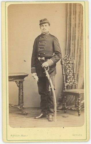 Cdv militaire soldat avec - cdv,