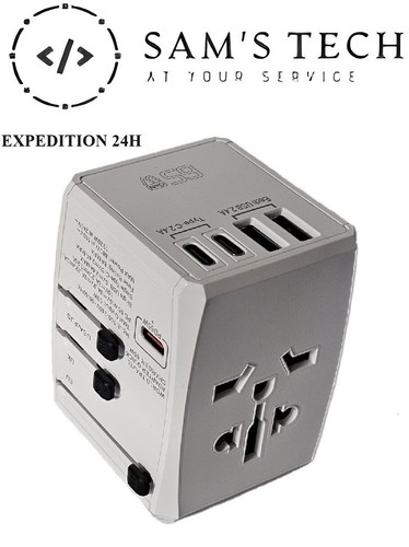 Adaptateur prise voyage - adaptateur, de