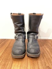Custom Wesco Leather Engineer Boots in Black #1013