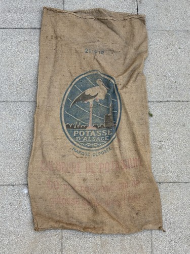 Sac toile jute ancien - sac,