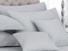 Taies d'oreiller égyptiennes coton 400 TC femme au foyer espagnol super king size gris