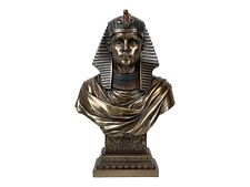 Statue buste style art déco pharaon égyptien en bronze et résine moulé à froid