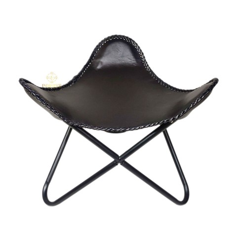 Pouf relaxant cuir noir de - pouf,
