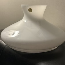 NOS 10" Opal White Glass Tam-O-Shanter Student Lamp Shade Vianne France SH-100 ?