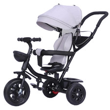 Tricycle Evolutif Poussette Landau Enfant Dossier réglable Légère Roues Pivotant