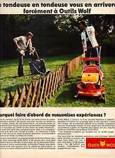 ADVERTISEMENT 1970 WOLF mower