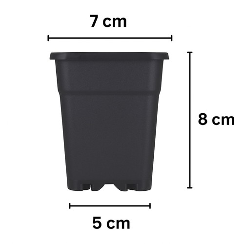 Pot fleurs carré noir pour - pot, de