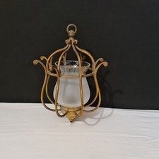 Antique Electric Lamp in Gold Metal and Glass - 20th Century