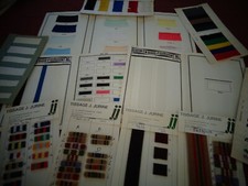 LOT D'ECHANTILLONS TISSUS ANCIENS VINTAGE , REPRESENTANT   ( ref 61 D )