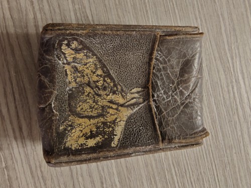 Ancien étui cuir - , à
