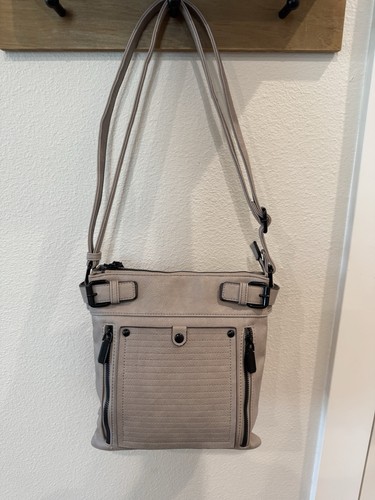 Gussaci taupe crossbody bag - taupe,