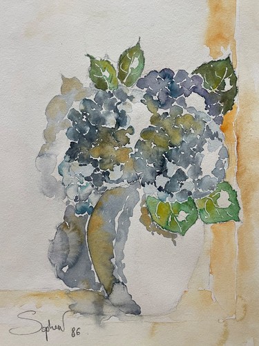 Aquarelle fleurs signée - aquarelle,