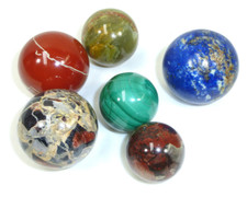 Poste Boules Pierre Semi-Précieuse Onyx Malachite Lapis-Lazuli