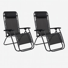 Kinzo Lot de 2 Chaises Longues