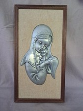 Virgin and Child Tin on Jute Canvas