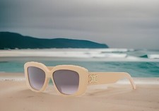 $510  CELINE PARIS CL40216U 57F Shiny Solid Nude Sunglasses