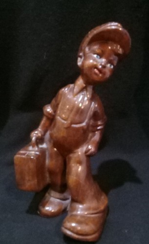 Vintage faux wood boy with - faux,