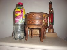 Petit meuble rond en bois 2