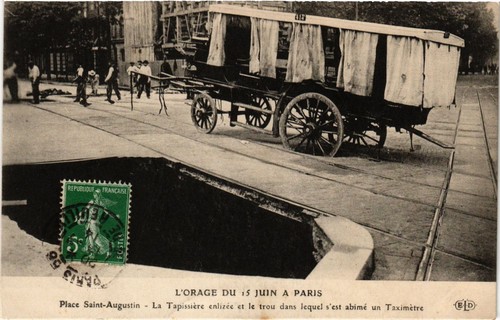 Cpa orage juin - du, a