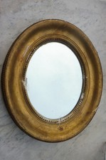 cadre miroir ovale bois doré 19°s
