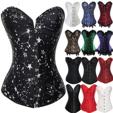 Sexy Womens Lace up Overbust Corset Top Bustier Waist Training Shaper Cincher