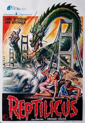 Reptilicus affiche cinema - reptilicus,