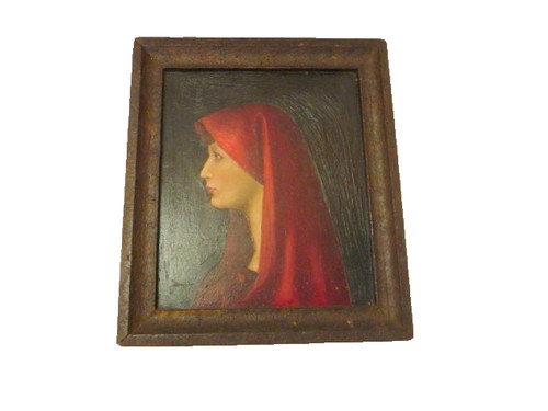 Huile sur bois portrait - bois, de