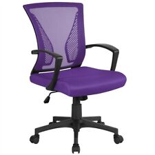 Chaise de Bureau Ergonomique Fauteuil de Bureau Pivotante Siège Large Violet