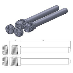 Axe plaquettes frein - axe,