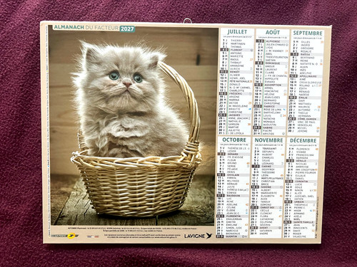 Calendrier almanach facteur - calendrier,