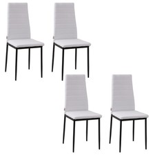 HOMCOM Lot de 4 chaises de