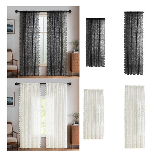 Rideau dentelle tulle - en,